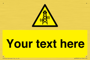 Custom warning RF radiation transmitter